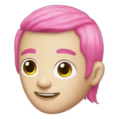 Lilpeep with pink hair sticker