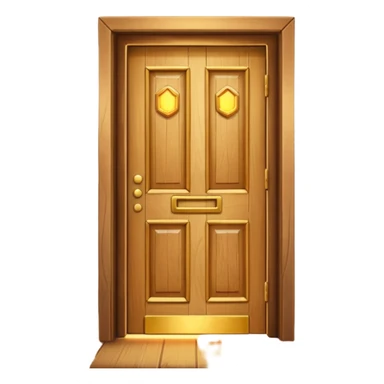 opened door with golden light shining out sticker