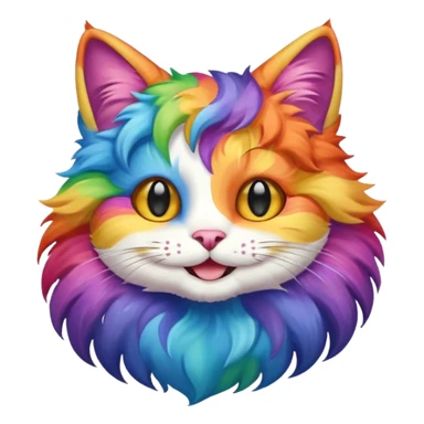 Rainbow cat smiling sticker