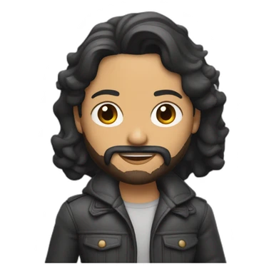 persona morena rapado barba sticker