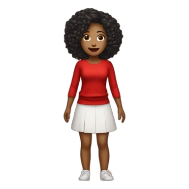 Girl in red singer sticker