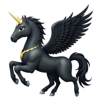 A black Pegasus sticker