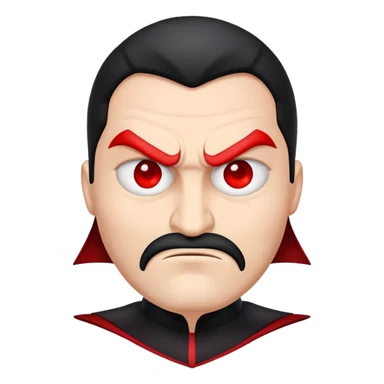 Evil villian emoji ready to get revenge in a original emoji form sticker
