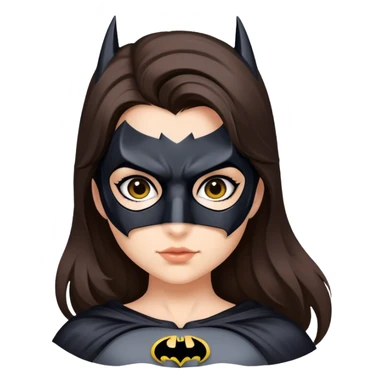Girl brunette with batman  sticker