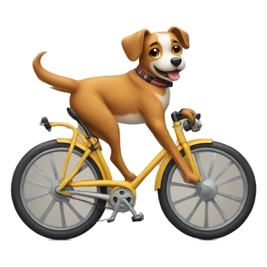 Dog on bike  sticker