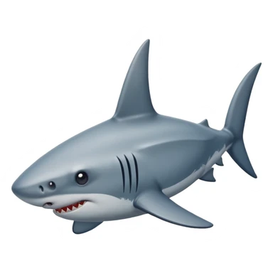 A shark fin sticker