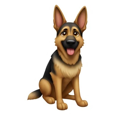 German Shepherd saying “I’m doodie” sticker