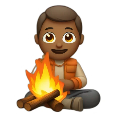 campfire man sticker