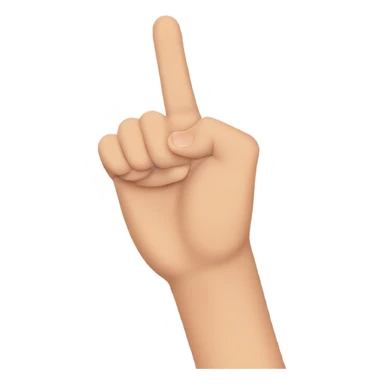 5 finger hand with pinky and ring finger down and middle finger, pointer finger, and thumb sticking out. make it a left hand  sticker