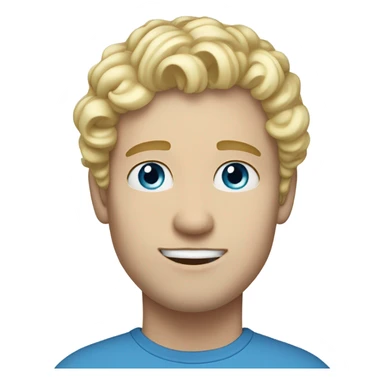 light curl blonde 30yo man blue eyed pale skin sticker