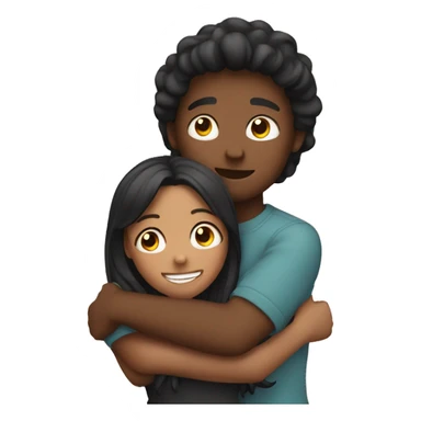 Girl hugging her bf sticker