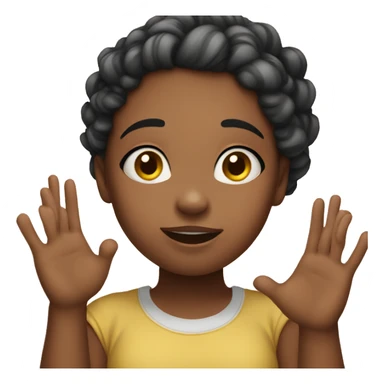 Cute girl hands up idk  sticker