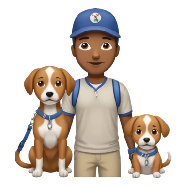 Dog Walker black man sticker