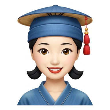 geisha denim hat sticker