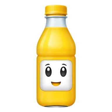 Yellow juice bottle sticker
