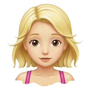 Blonde girl swimming in the ocean sticker