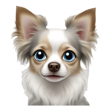 chihuahua longhair Merle baby blue eyes sticker