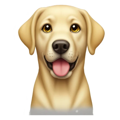 Yellow lab dog wearing Christmas  sticker