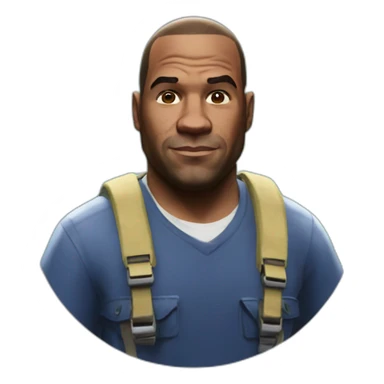 Franklin personnage de GTA 5 qui boit de l'eau sticker