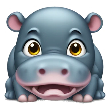 Angry baby hippo sticker