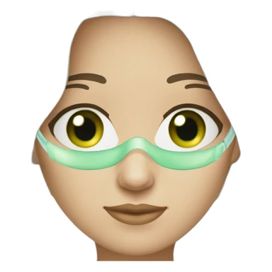 lasik eye surgery mask brunette green eyes sticker