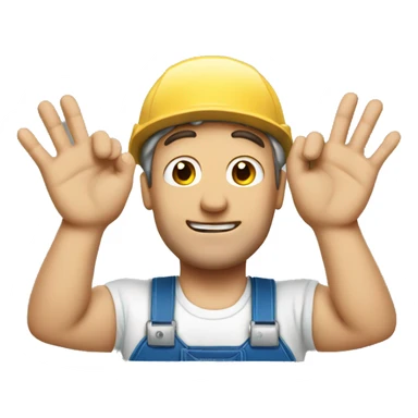 Handyman, 6 hands  sticker