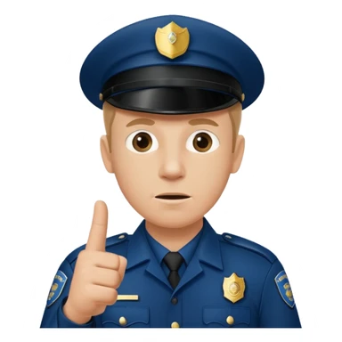 reference to "what he said" quote from Hot Fuzz movie - add pointing to another policeman sticker