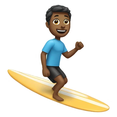 Person surfing with a prosthetic leg sticker