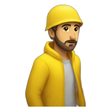 Armenian men in yellow clothing in public trasnport sticker