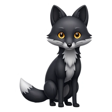 black fox black eyes sticker