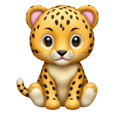 A stuffed animal peep with cheetah print sticker