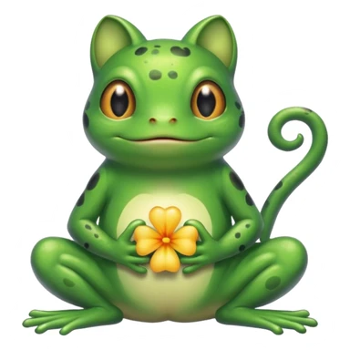 make me a good luck frog and kitten sticker