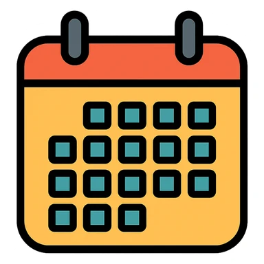 calendar icon, clean and modern, suitable for digital use sticker