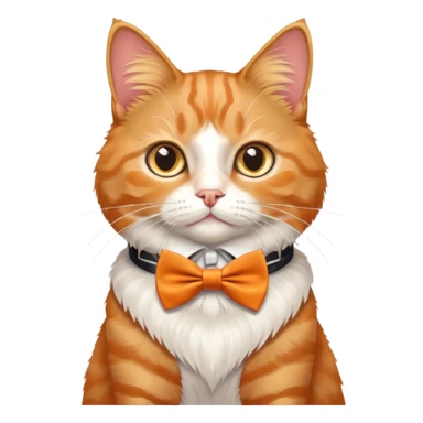 cat wearing a bow tie sticker