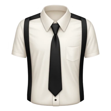 white shirt & black tie (without face, just clothes) sticker
