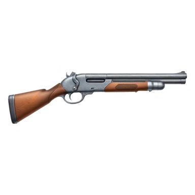 double barrel metal shotgun sticker