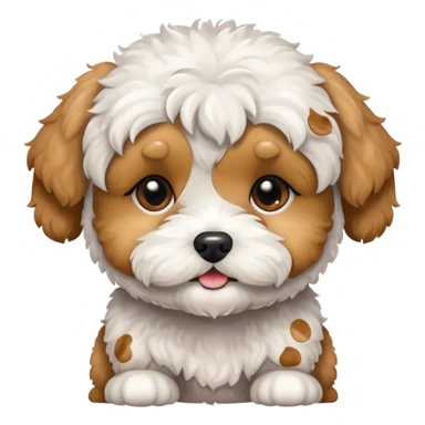 maltipoo white a little bit dirty  sticker