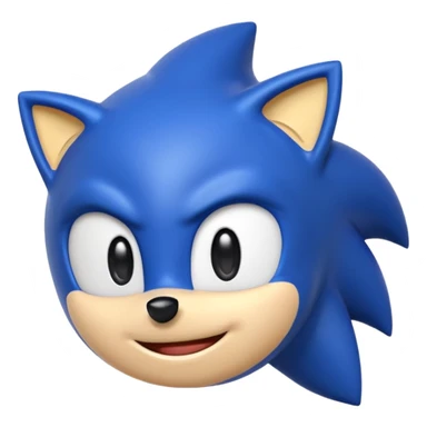 Crie um emoji iPhone do Sonic com expressão de raiva e felicidade entre outros sticker