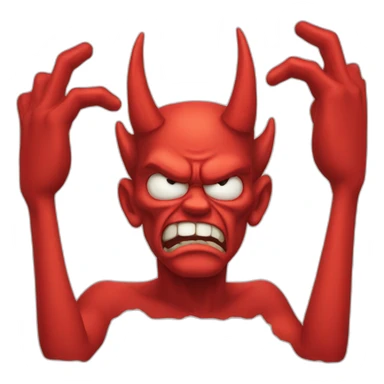 Ugly Red Devil Facepalm sticker