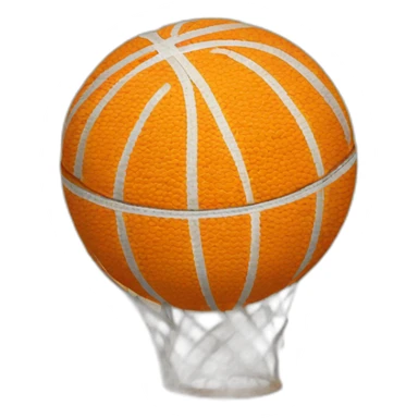 Ballon dans panier de basket sticker