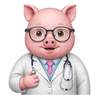 
Chubby pig doctor with glasses














 sticker