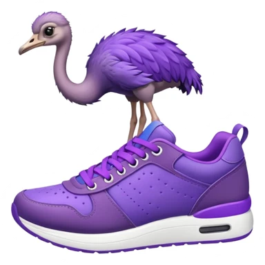  ostrich-in-purple sneakers sticker