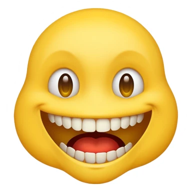 Weird creepy smile emoji sticker