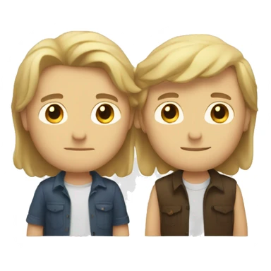 Two men hugging each one Are a tall brown hair men and the second one is a short blond men sticker