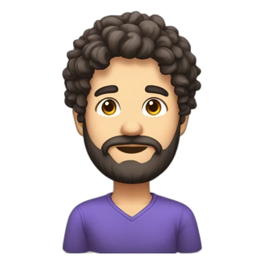 REALIZZA UNA EMOTE PER TWITCH CON RAFFIGURATO UN RAGAZZO ITALIANO CON CAPELLI NERI E BARBA FOLTA CARTOONIZZATO ARRABBIATO sticker