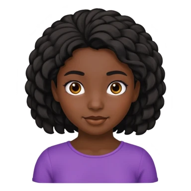 hispanic children girl with black playful hairstyle  sticker