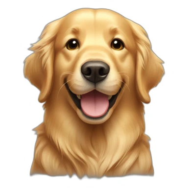 happy Golden retriever  sticker