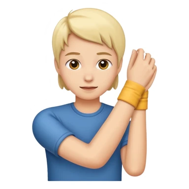 A person rolling up sticker