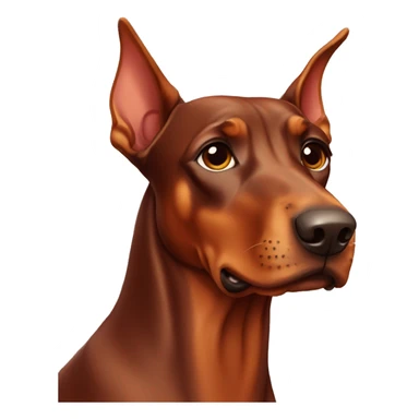 Red Doberman pinscher  sticker