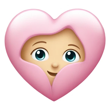 Baby pink heart with sparkles sticker